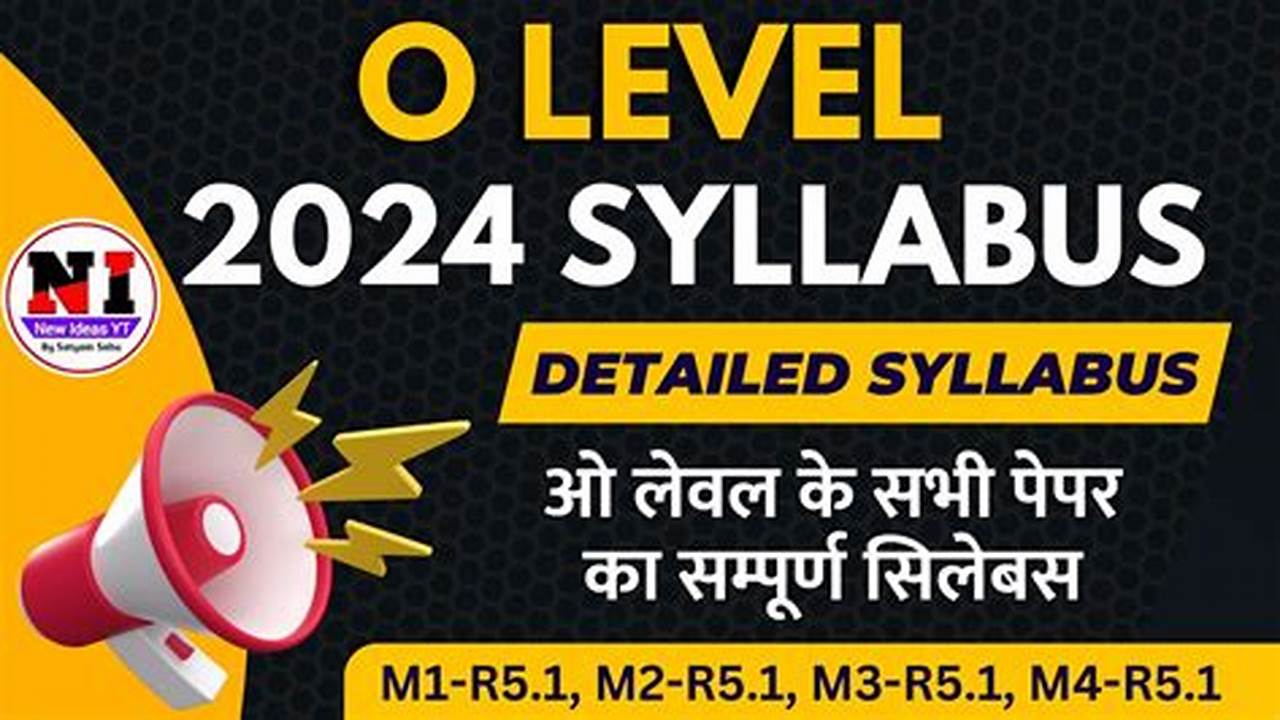 O Level Syllabus 2024