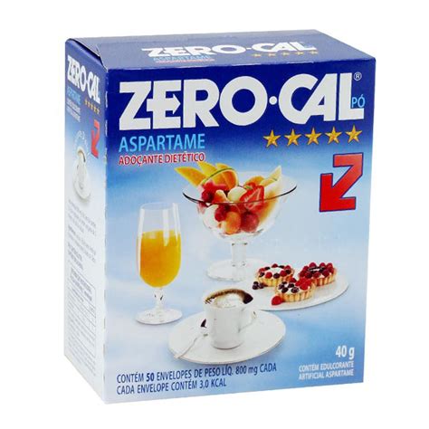 Adoçante ZERO CAL aspartame em pó com 50 unidades