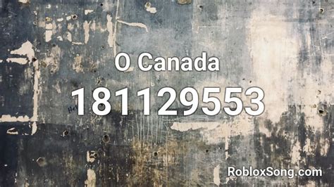 O Canada - Roblox ID