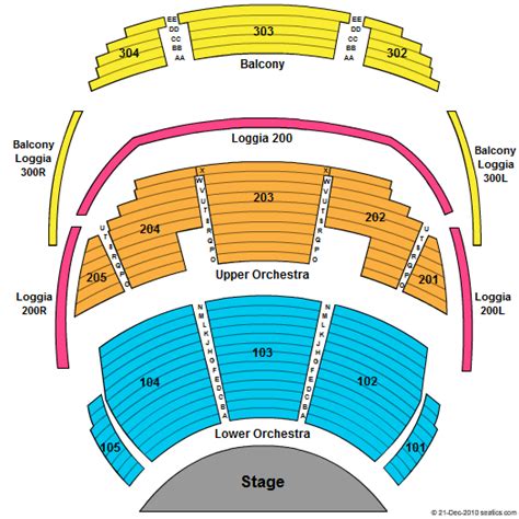 O theater seating chart