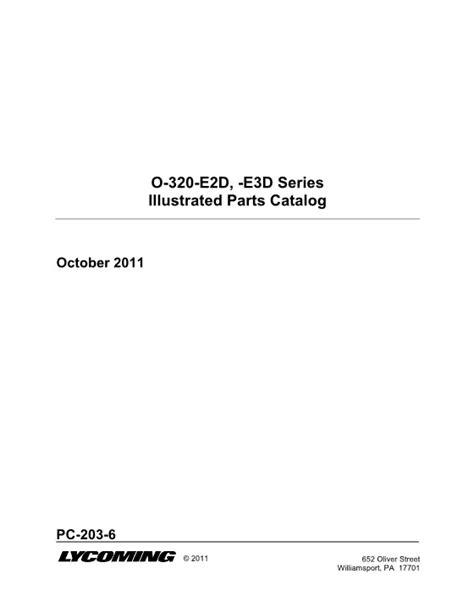 O-320-e2d Parts Catalog
