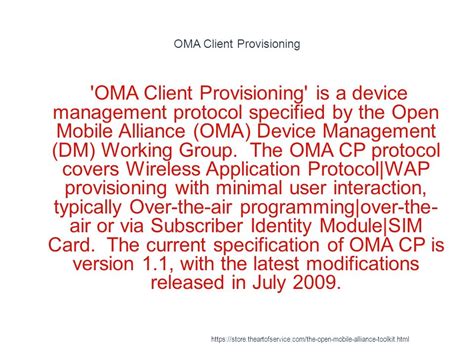 OMA CP Protocol