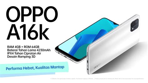 OPPO A16k replete stipulation