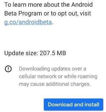 OTA Update via Android Q Beta Program