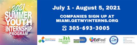 OVERVIEW SUMMER YOUTH INTERNSHIP PROGRAM 2021