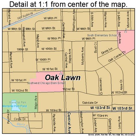 Oak Lawn Zip Code Map