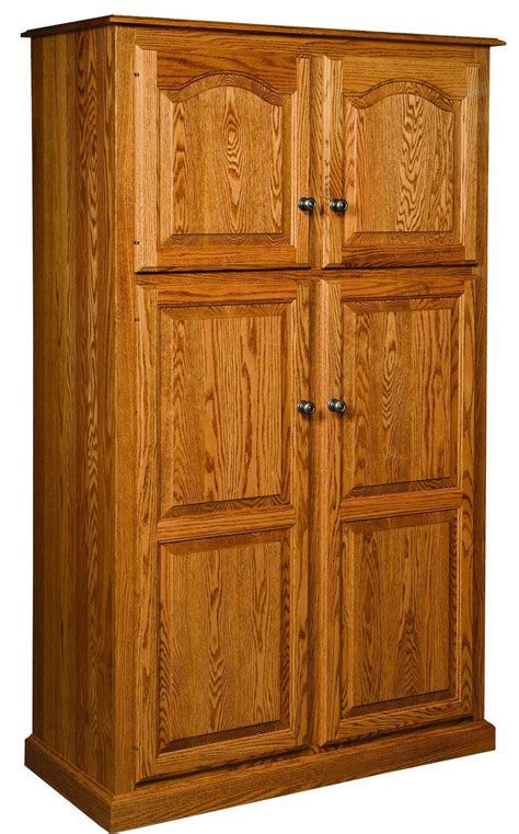 Amish Country Traditional Kitchen Pantry Storage Cupboard Roll Shelf Oak eBay