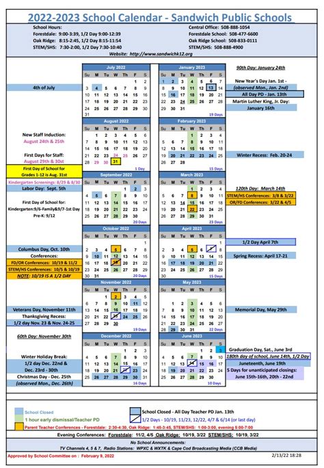 Oak Ridge Calendar