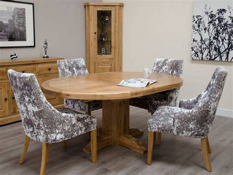 Oak Round Extending Table