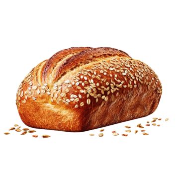 Oat Bread 3D PNG