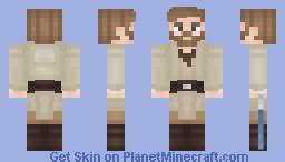 Unleash the Force with Obi Wan Kenobi Minecraft Skin
