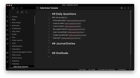 Obsidian Note Template