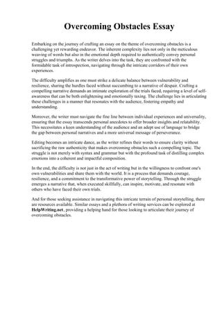 Blog de Toxifier: Taking down the obstacles?