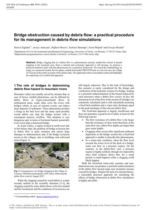 Obstruction by Debris