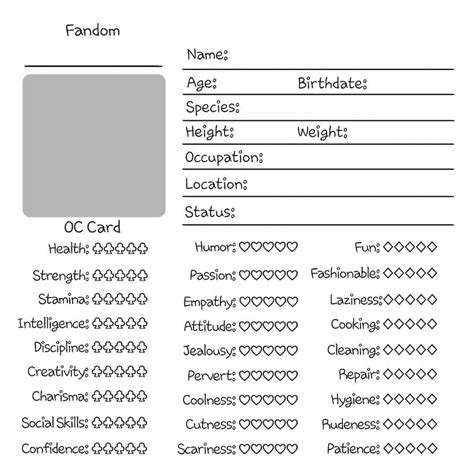 Oc Card Template