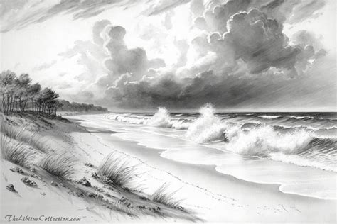 Ocean Landscape Drawings