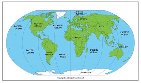 All about Oceans of the World Fun Earth Science Facts for Kids a Map