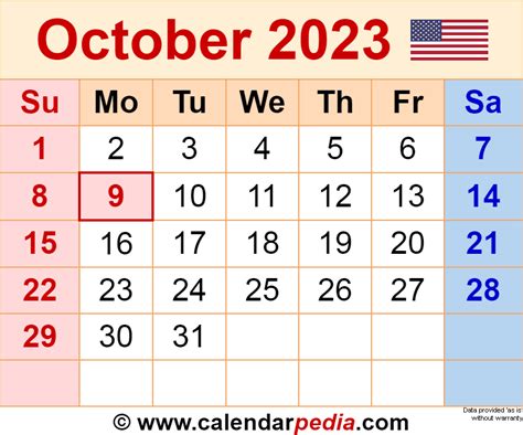 Oct 16 Calendar