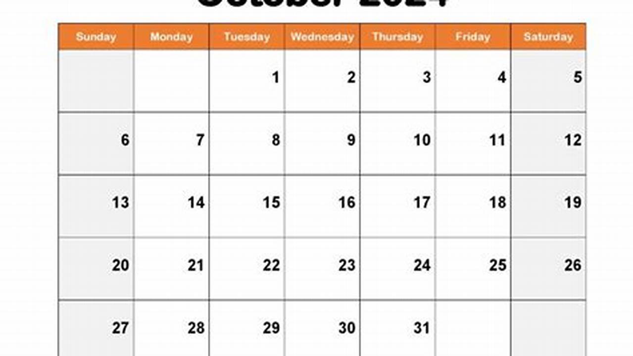 October 2024 Printable Calendar Pdf Editor