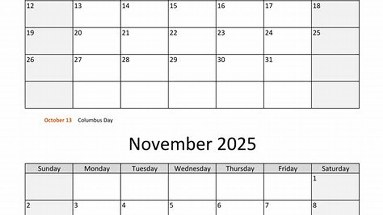 October And November 2025