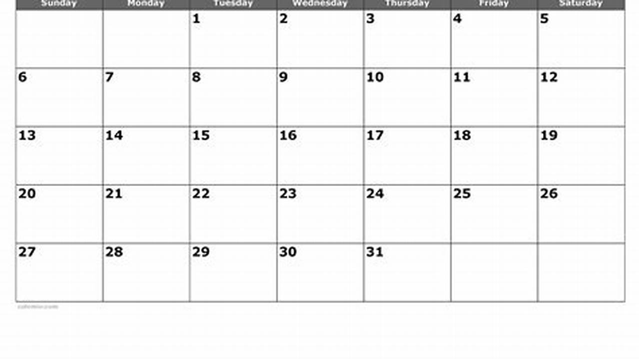 October Calendar Excel 2024