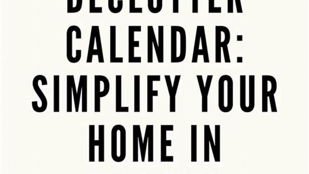October Declutter Calendar