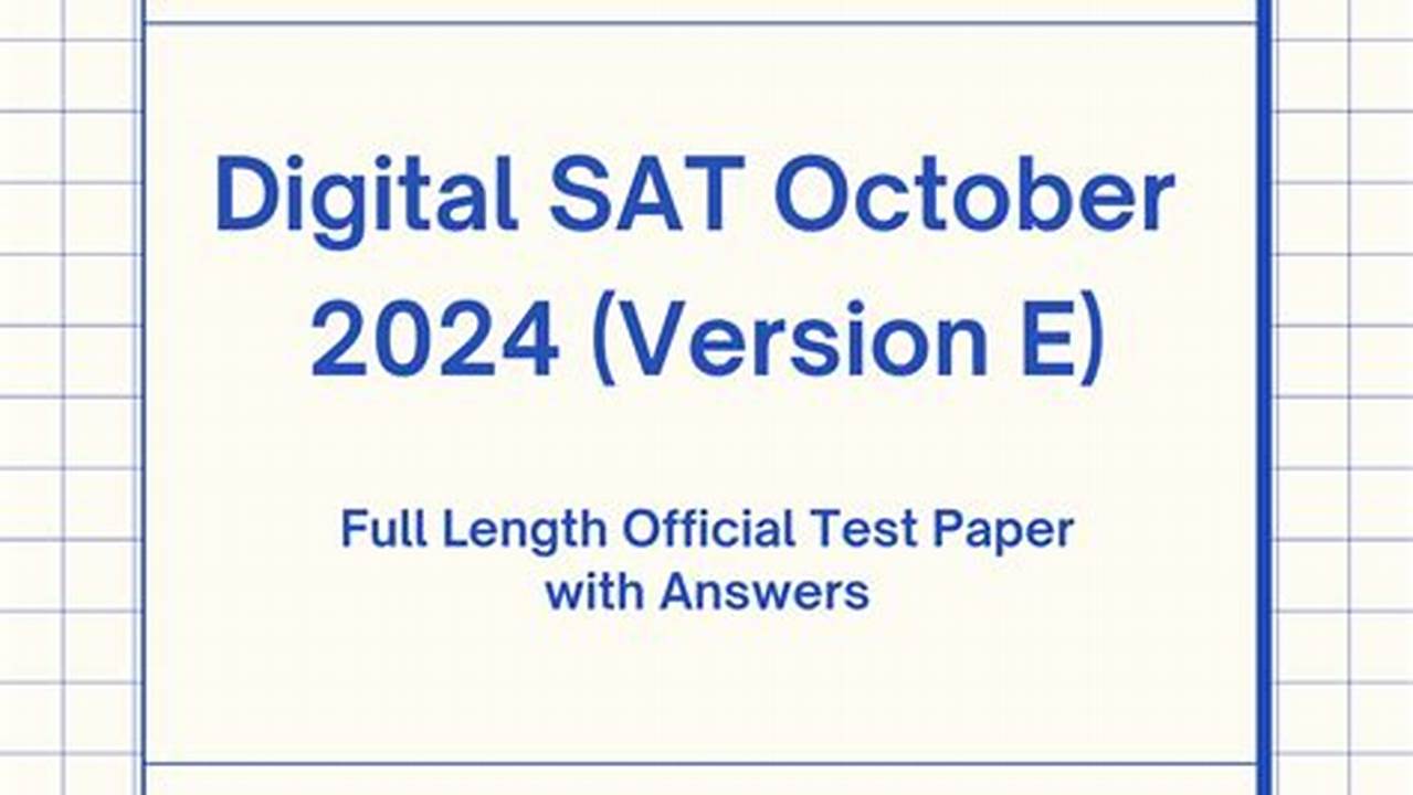 October Sat 2024 Answers Pdf