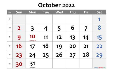 October 2 Calendar