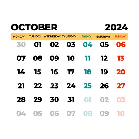 October 2024 Calendar Swgoh