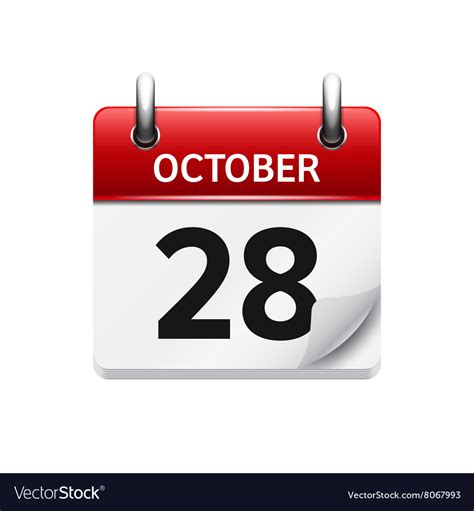 October 28th Calendar