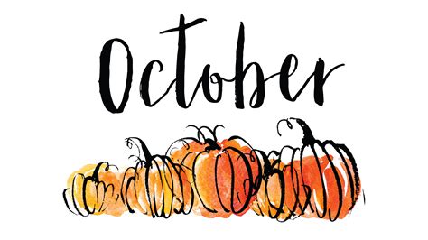 October Calendar Art