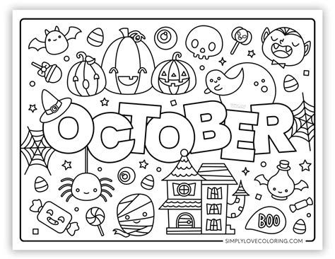 October Color Pages