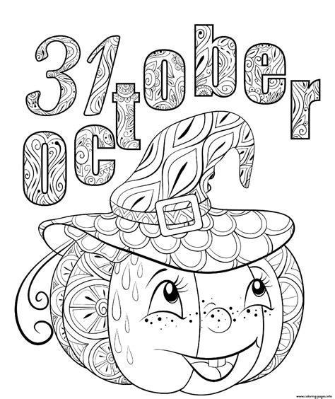 October Halloween Coloring Pages
