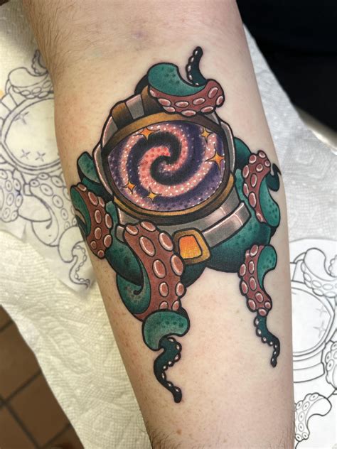 Octopus Astronaut Tattoo