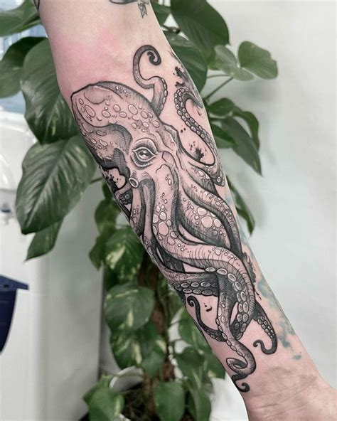 Octopus Tattoo On Forearm