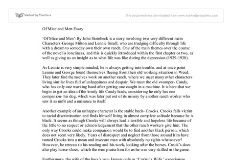 😀 Mice and men essay. Of Mice and Men Friendship Essay Example. 20190122