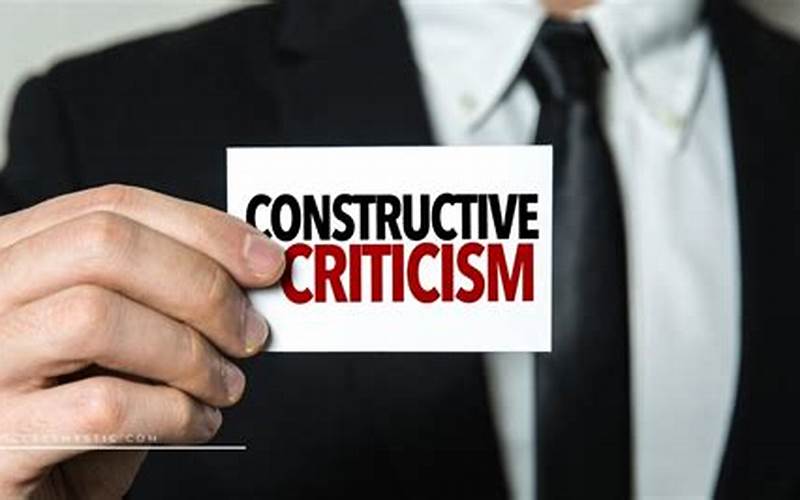 Offering Constructive Criticism