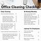 Office Cleaning Checklist Templates Free
