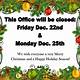 Office Closed For Christmas Holiday Message Template