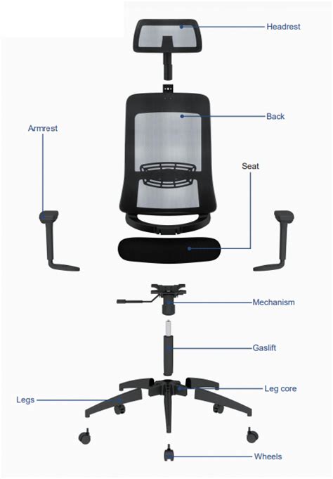 Office Chair Exploded View