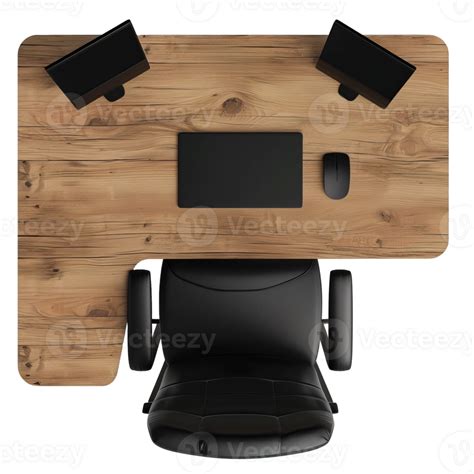 Office Desk Top View Png