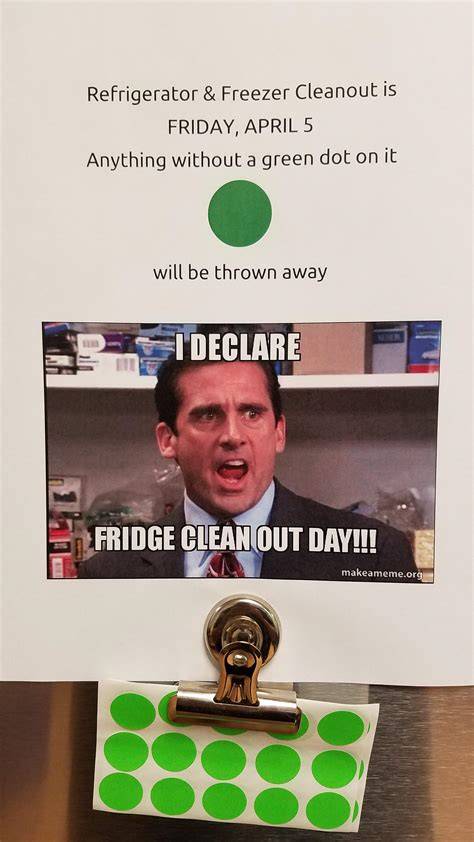 Office Fridge Cleaning Meme