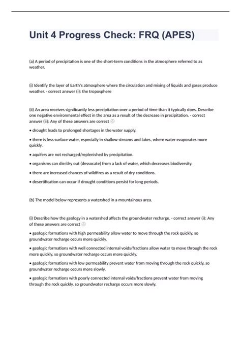 Official AP Classroom Unit 4 FRQ Answers Revealed