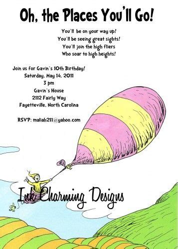 Oh The Places You'll Go Invitation Template Free