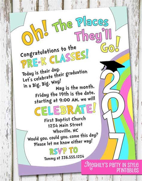 Oh The Places Youll Go Invitation Template Free