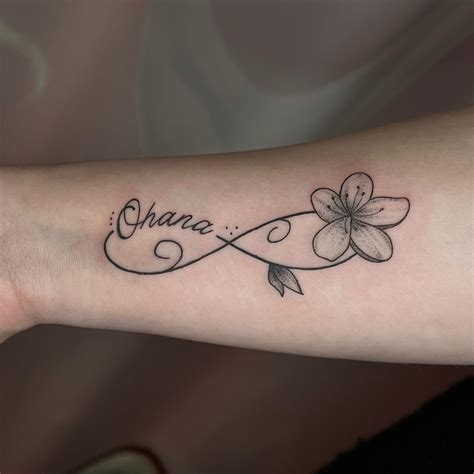 Ohana Tattoo With Flower