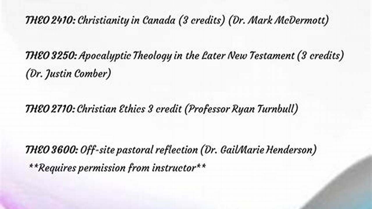 Ohio University Course Offerings Spring 2024