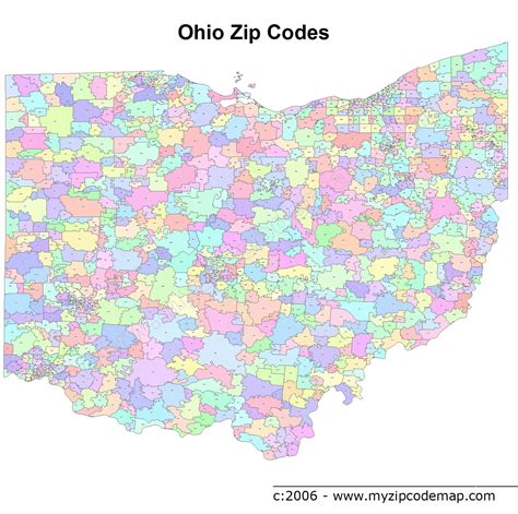 Ohio Zip Code Map