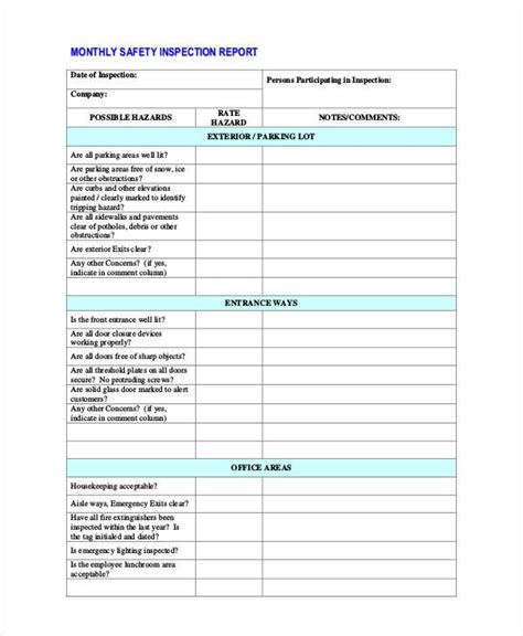 Ohs Monthly Report Template (7) - TEMPLATES EXAMPLE | TEMPLATES EXAMPLE