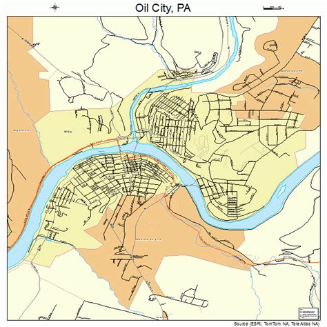 North Side Orientation Map Oil City, Pennsylvania